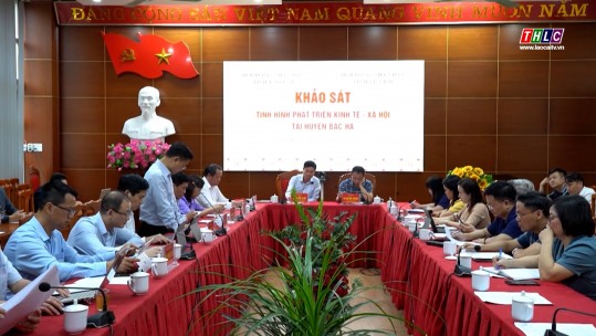 HĐND hai tỉnh Lào Cai và Yên Bái khảo sát tình hình kinh tế - xã hội tại huyện Bắc Hà, Si Ma Cai