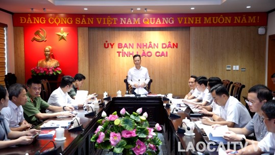 Họp bàn kế hoạch tổng thể tổ chức Hội chợ Thương mại Quốc tế Việt - Trung (Lào Cai) lần thứ 25