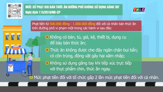 Mức xử phạt khi bán thức ăn đường phố không sử dụng găng tay